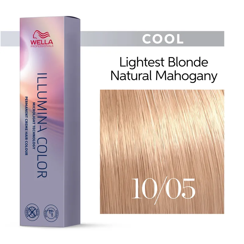 Wella Illumina Color 10/05 Lightest Natural Mahogany Blonde 60 ml Uutuus