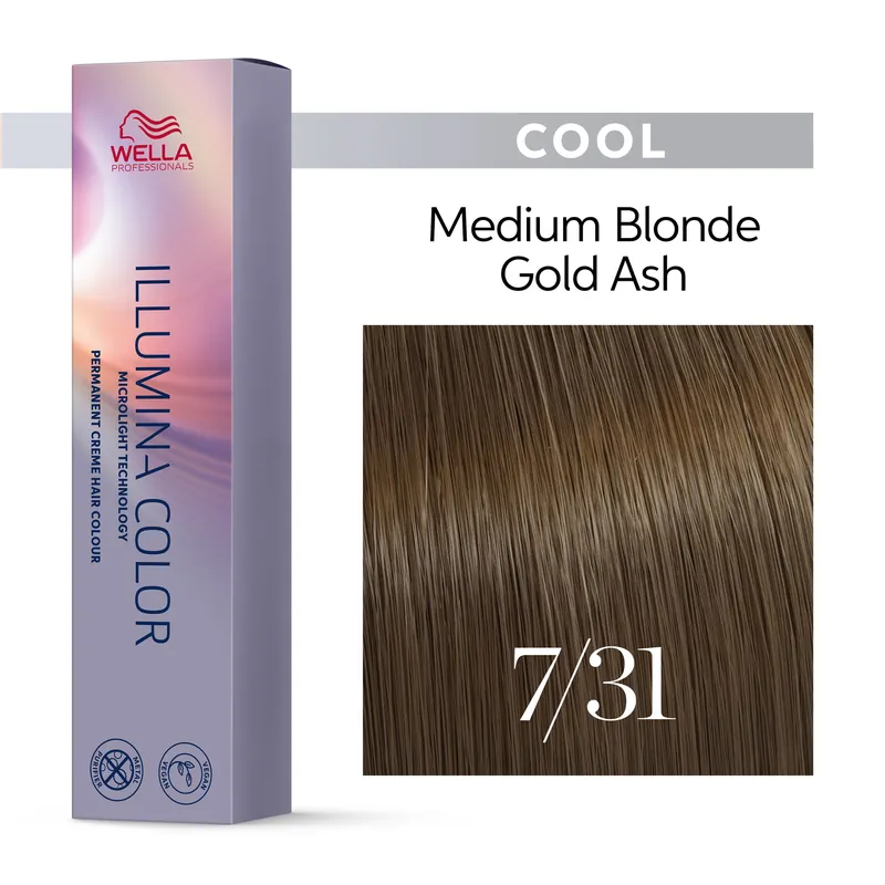 Wella Illumina Color 7/31 Medium Gold Ash Blonde 60 ml Älä Missaa