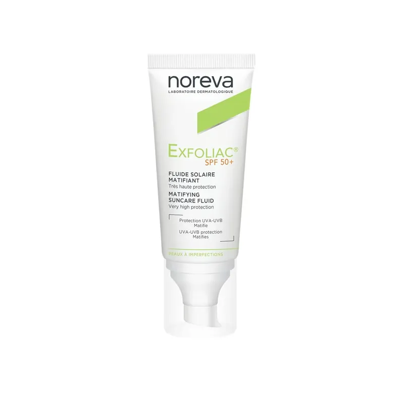 Heti Saatavilla Noreva Exfoliac Mattaava Aurinkosuojafluidi SPF50+ 40ml Suomi Toimitus