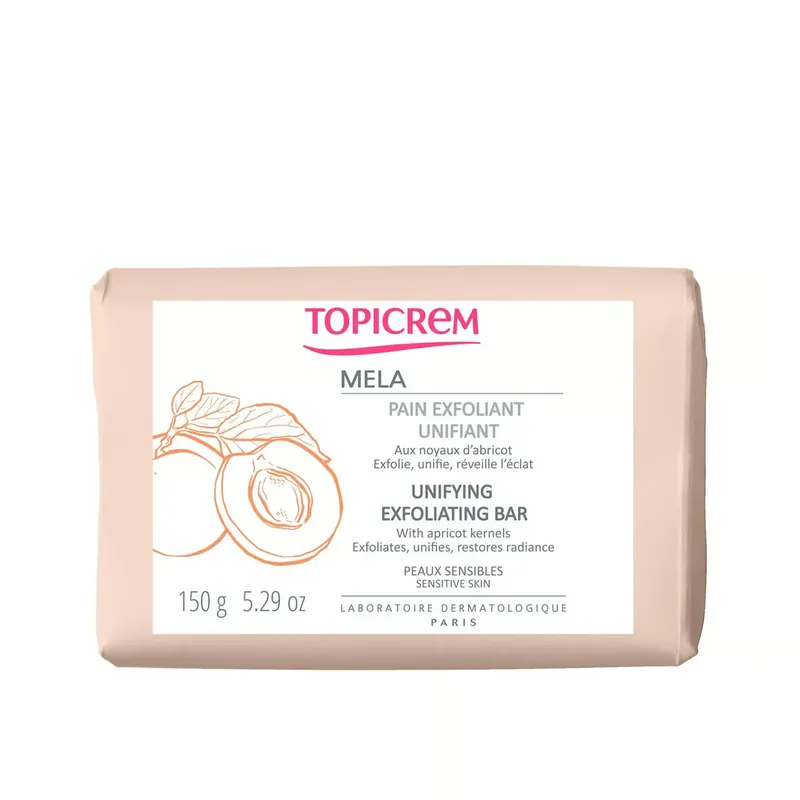 Sertifioitu Topicrem MELA Yhtenäistävä Kuoriva Palasaippua 150g Suomi Toimitus