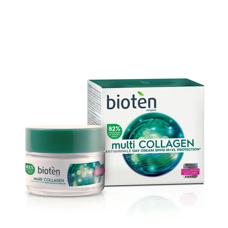 Ilmainen Palautus bioten Multi-Collagen Kasvovoide Ryppyjä Vastaan Päivä SPF10 50ml Suomi Toimitus