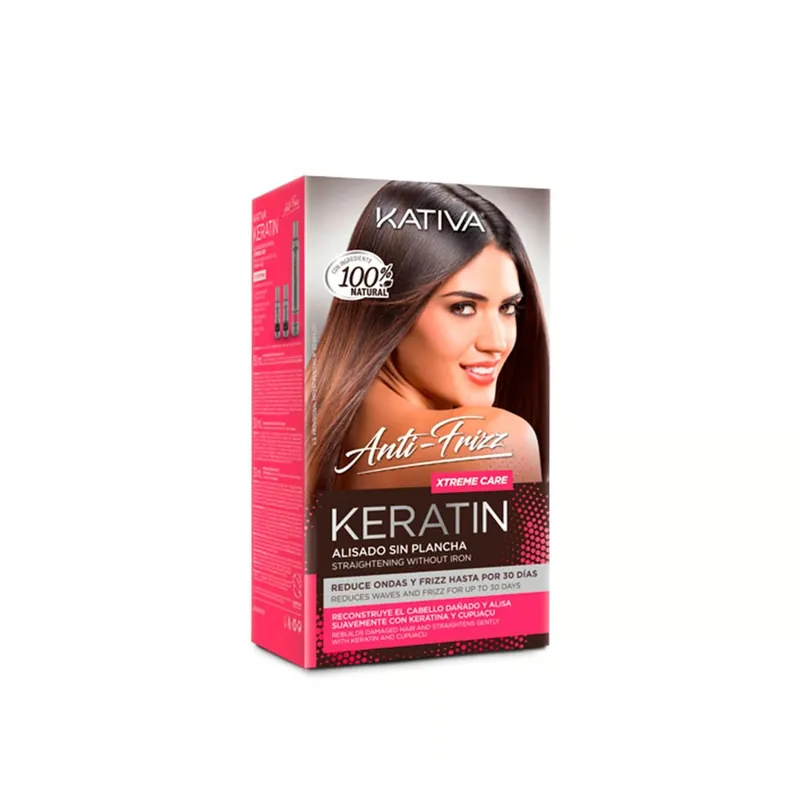 Kampanjahinta Kativa Anti-Frizz Xtreme Care Keratiinisuoristus Ilman Suoristusrautaa -Setti Suomi Toimitus