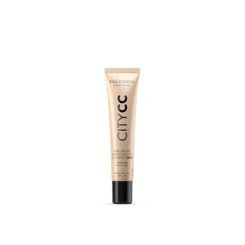 Korkea Laatu Mádara City CC Hyaluronic Anti-Pollution CC -voide Tan SPF15 40ml Suomi Toimitus