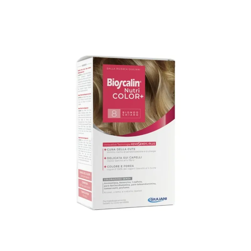 Älä Missaa Bioscalin Nutri Color+ Kestävä Hiusväri 8 Light Blonde Suomi Toimitus