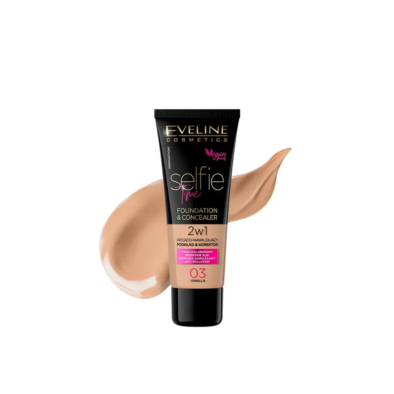 Viimeinen Mahdollisuus Eveline Cosmetics Selfie Time 2-In-1 Meikkivoide & Peiteväri 03 Vanilla 30ml Suomi Toimitus