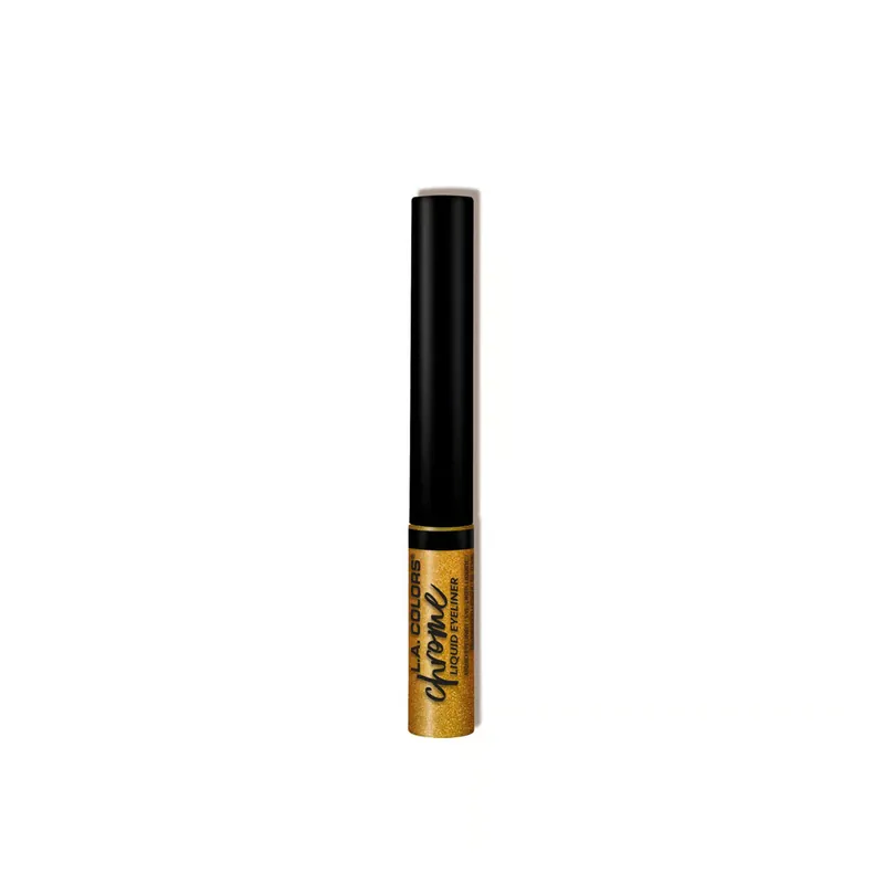 Uusi Kokoelma L.A. Colors Nestemäinen Silmänrajausväri Chrome CLE804 Chrome Liquid Gold 5ml Suomi Toimitus