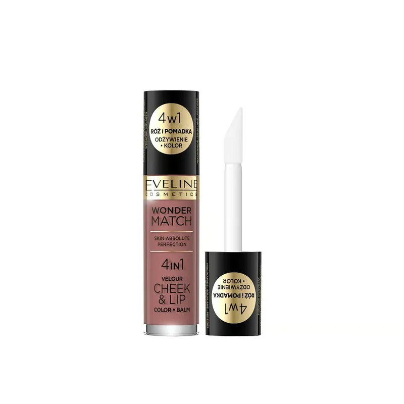 Paras Hinta Eveline Cosmetics Wonder Match 4-In-1 Velour Posken- Ja Huulivärivoide 05 4.5ml Suomi Toimitus