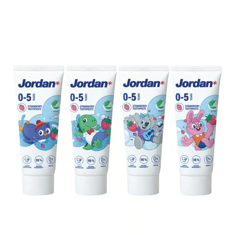 Suoraan Valmistajalta Jordan Kids Hammastahna 0-5 Vuotta Mansikka 50ml Suomi Toimitus