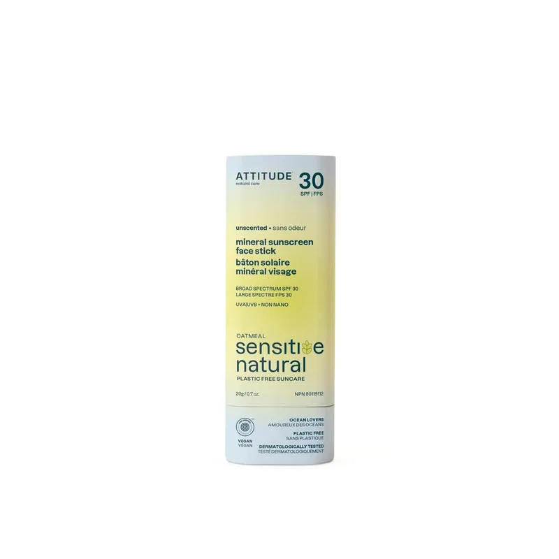 Alennettu Hinta ATTITUDE Sensitive Natural Mineral Aurinkosuojapuikko Kasvoille Hajusteeton SPF30 20g Suomi Toimitus