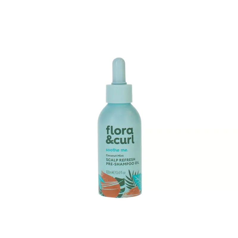 Flora & Curl Soothe Me. Kookos-Minttu Päänahan Virkistävä Esishampoo-Öljy 100ml Suomi Toimitus Tilaa Nyt