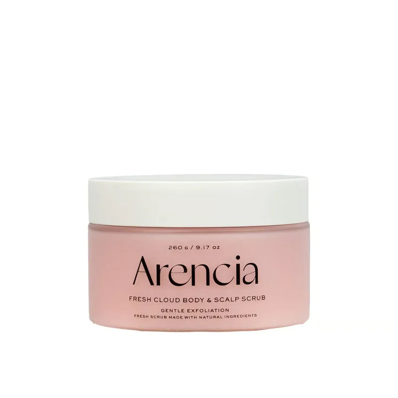 Arencia Fresh Cloud Vartalo- ja Hiuspohjakuorinta Laventeli & Päärynä 260g Suomi Toimitus Ilmainen Palautus