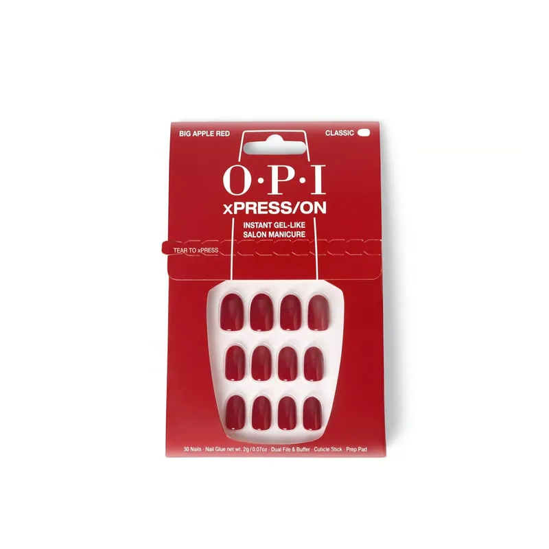 OPI xPress/On Iconic Shades Ikoniset Sävyt Geelimäiset Liimattavat Tekokynnet Lyhyet Big Apple Red x30 Suomi Toimitus Pikatoimitus