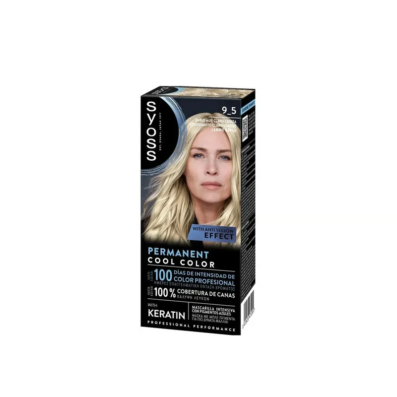 Viikonlopputarjous Syoss Permanent Cool Color Hiusväri 9_5 Very Light Ash Blonde Suomi Toimitus