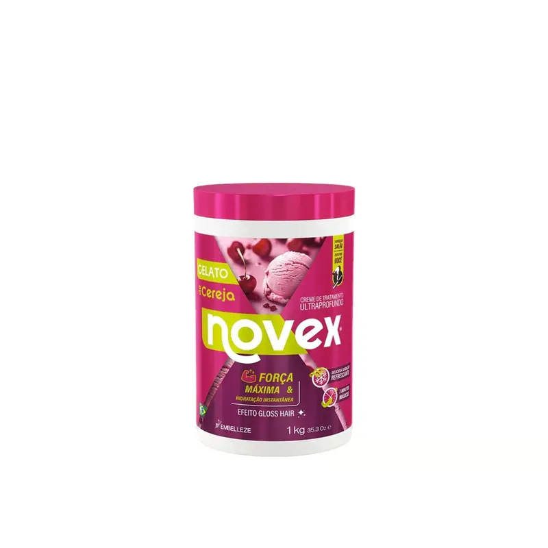 Uutuus Novex Gelato de Cereja Hiusnaamio 1kg Suomi Toimitus