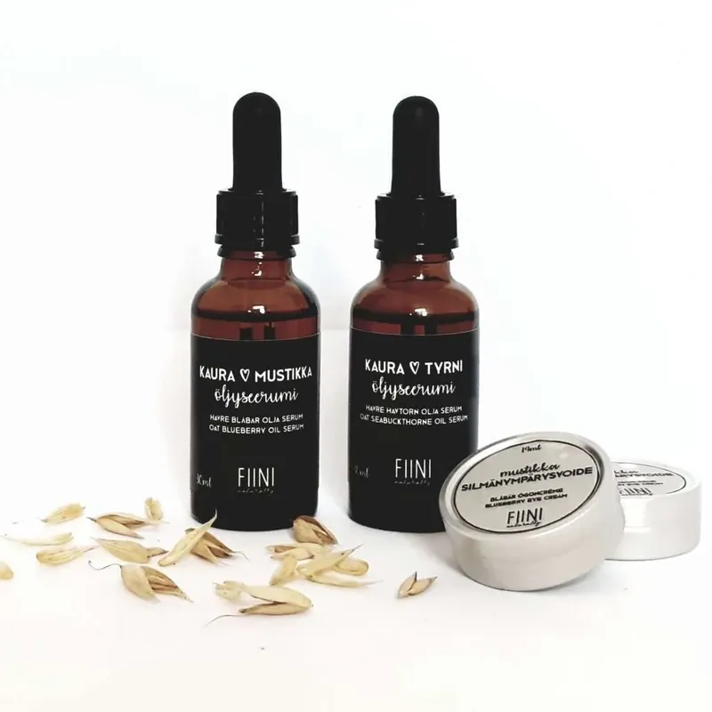 Fiini Naturally Kaura-Mustikka-Öljyseerumi Tehdashinta