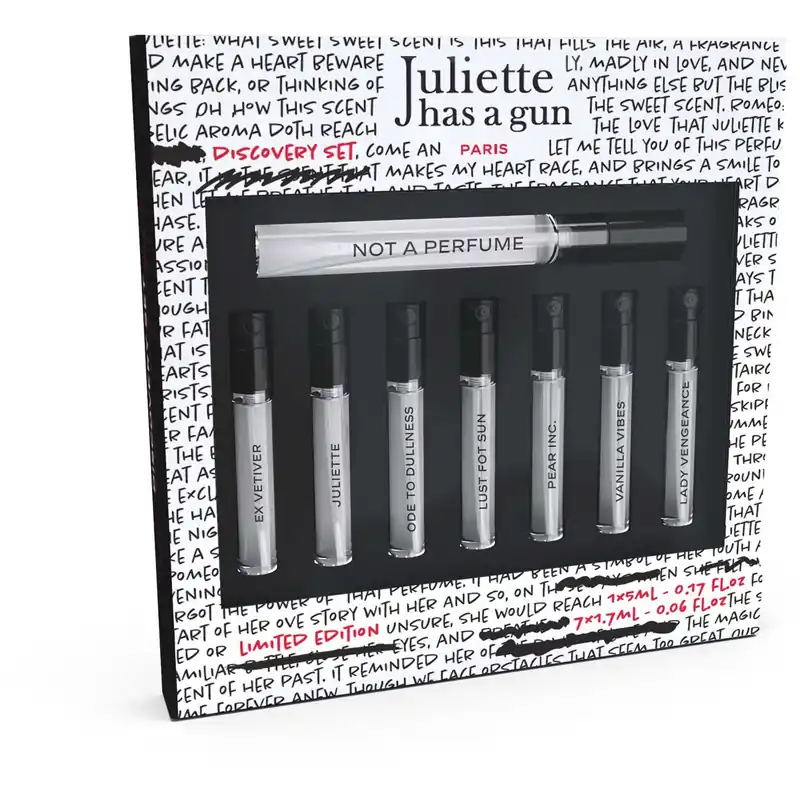 Alkuperäinen Juliette has a gunDiscovery Kit incl. Ex Vetiver (1,7 ml x7 + 5ml)Eau De Parfum