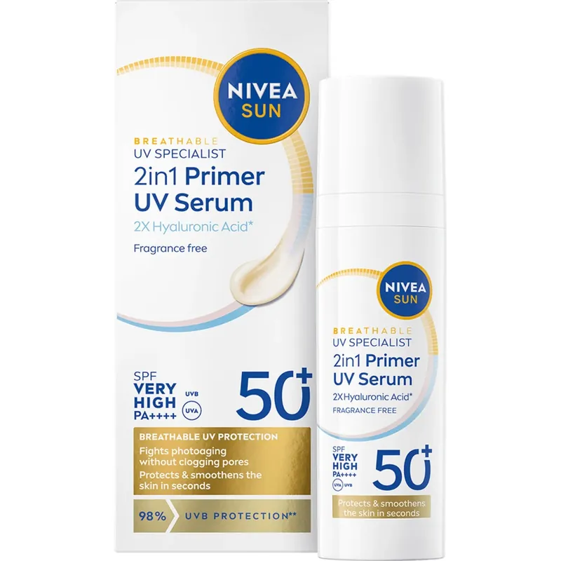 Eniten Myyty NIVEASun UV Face 2in1 Daily Serum SPF50+ 30 ml