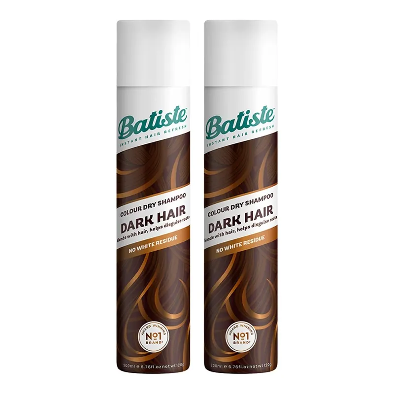BatisteDry Shampoo Dark & Deep Brown Duo2 x Dry Shampoo 200ml 400 ml Flash-Tarjous
