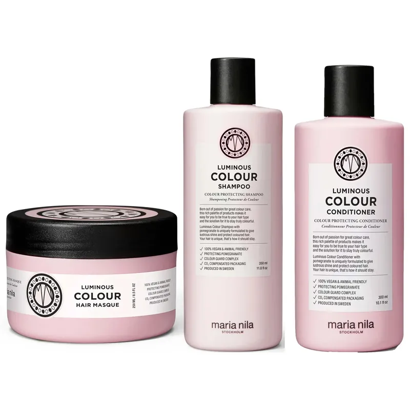 Halpa Maria NilaLuminous Color TrioShampoo 350ml, Conditioner 300ml, Masque 250ml 900 ml