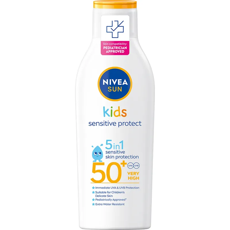 NIVEASun KidsProtect & Sensitive Lotion SPF50+ 200 ml Tilaa Nyt