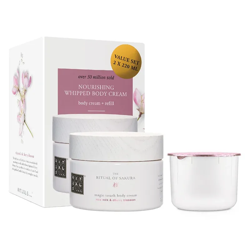 Sakura Body Cream + Refill Pack2x220 ml Tilaa Heti