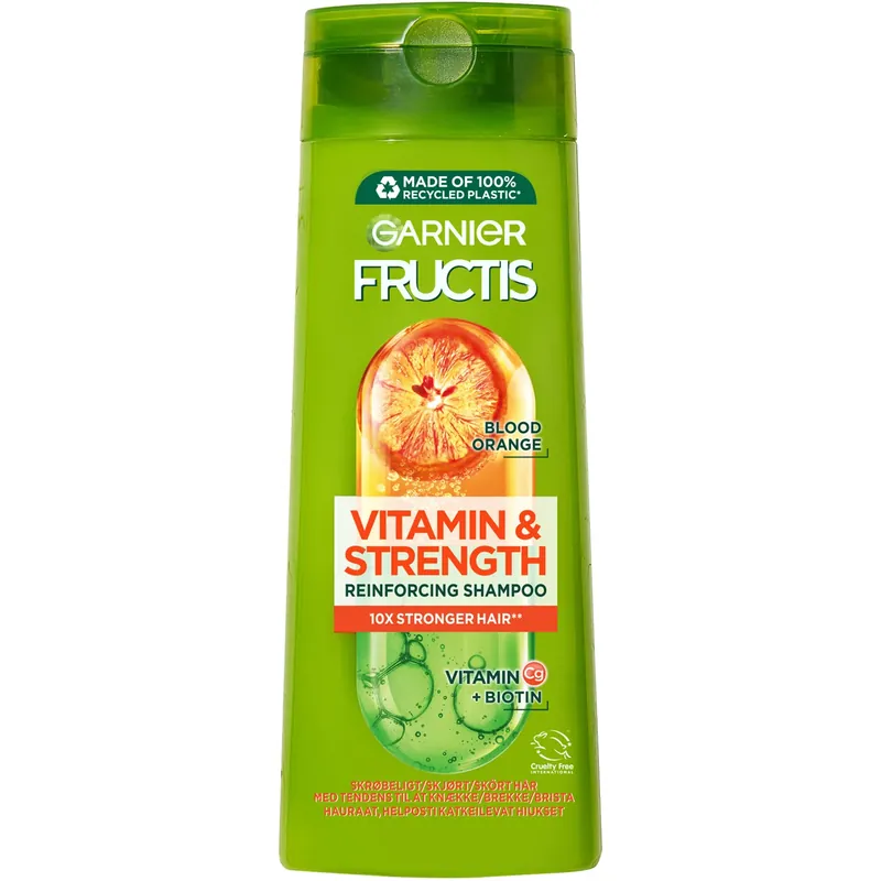 GarnierFructis Vitamin & Strength Shampoo 250 ml Ilmainen Palautus