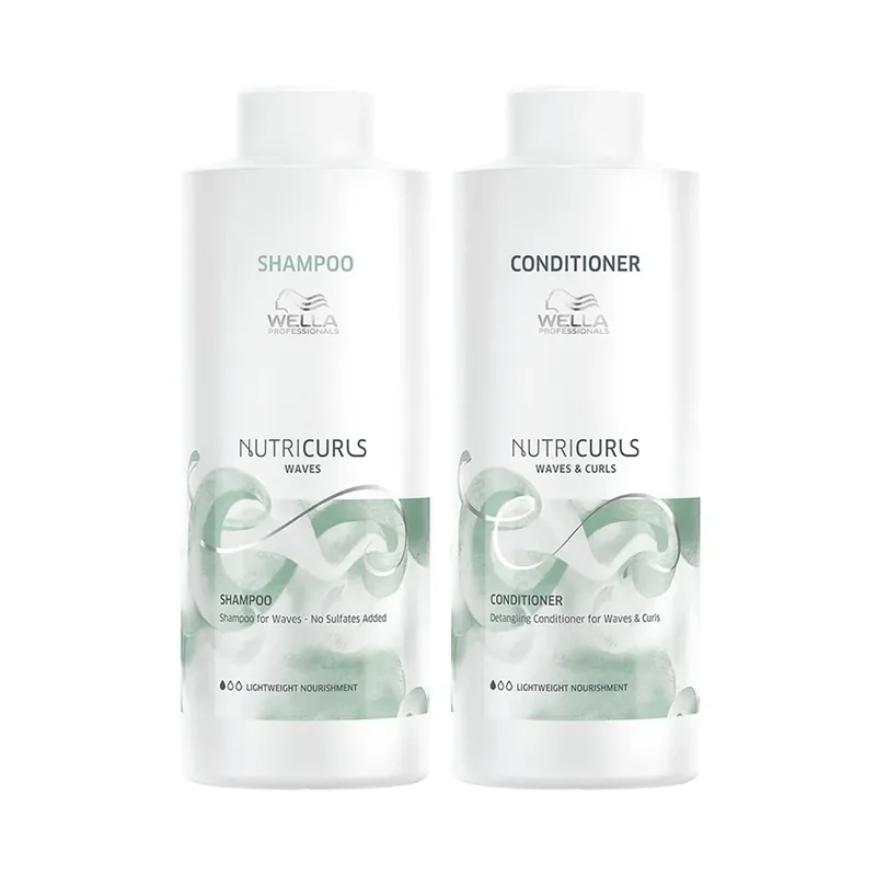 Wella ProfessionalsNutricurls For WavesShampoo 1000 ml & Conditioner 1000 ml 2000 ml Osta Nyt