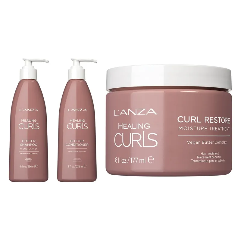 Eniten Myyty L‘ANZACurly Hair Restore RitualShampoo 236 ml & Conditioner 236 ml & Treatment 177 ml 649 ml