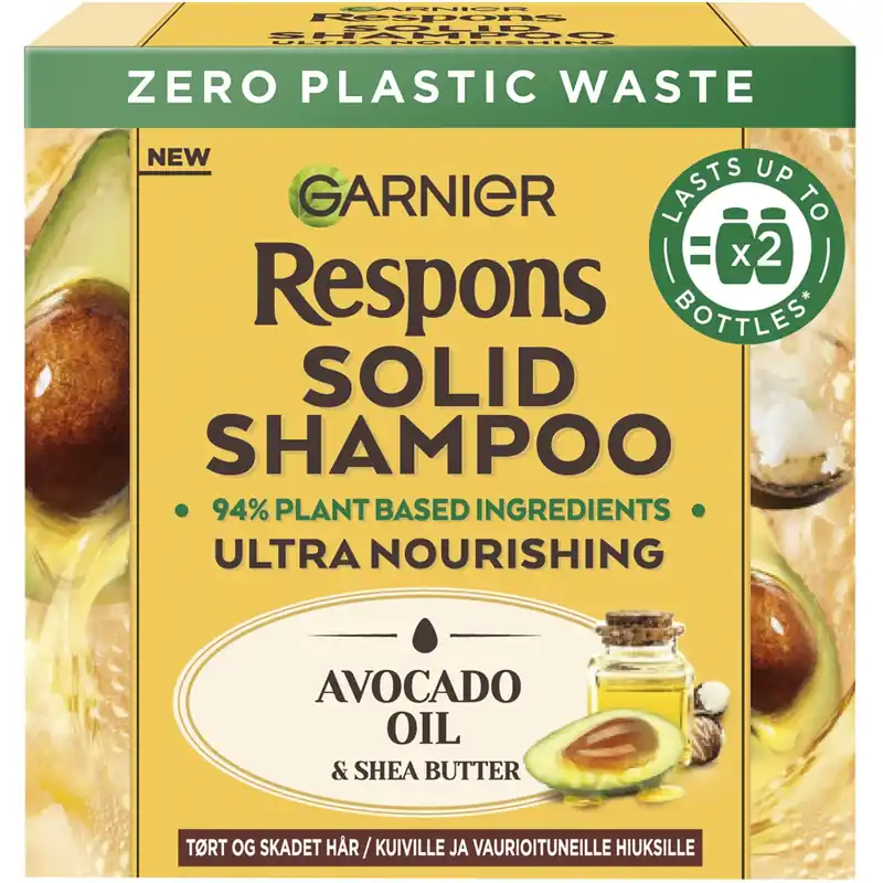 GarnierRespons Solid AvocadoShampoo 60 g Älä Missaa
