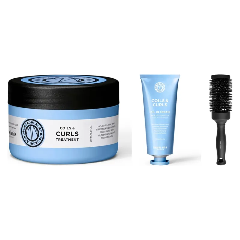Bestseller Maria NilaCurls Definition & Styling SetMasque 250ml, Oil Cream 100ml & Brush