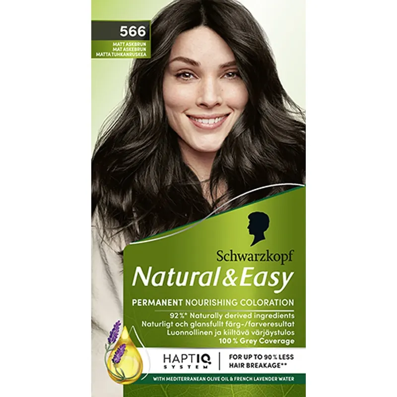Alennettu SchwarzkopfNatural & Easy566 Matt Ash Brown 1 pcs