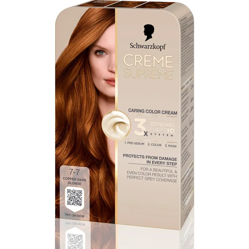 Flash-Tarjous SchwarzkopfCreme Supreme7-7 Copper Dark Blonde 1 pcs