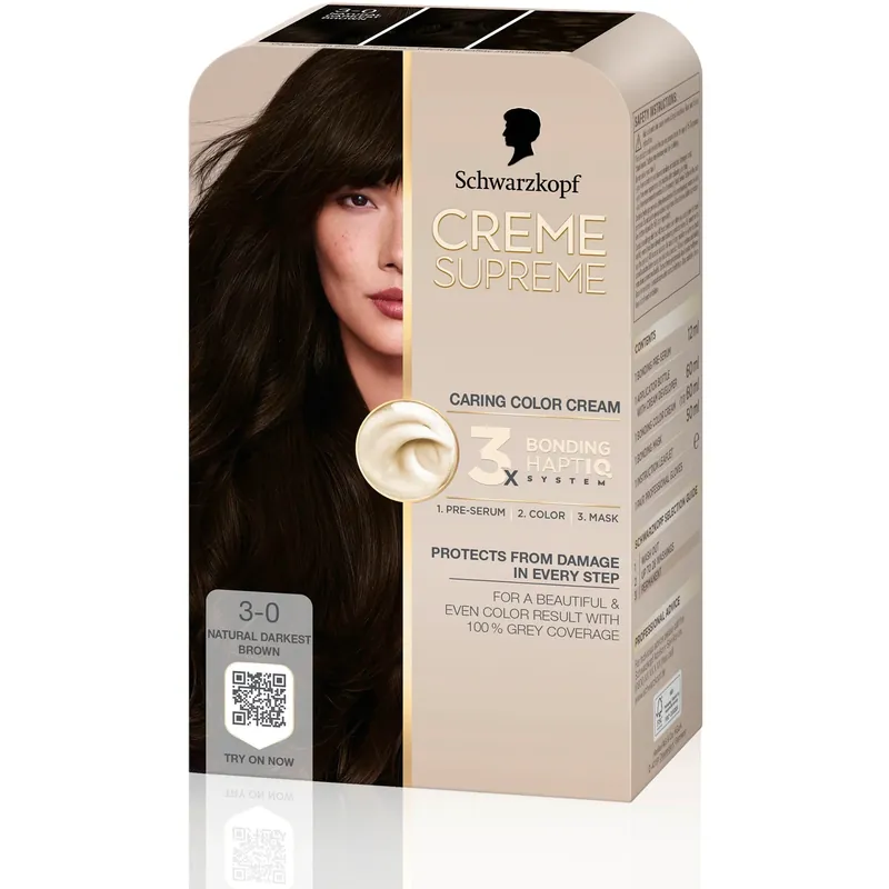 SchwarzkopfCreme Supreme3-0 Natural Darkest Brown 1 pcs Vain Tänään