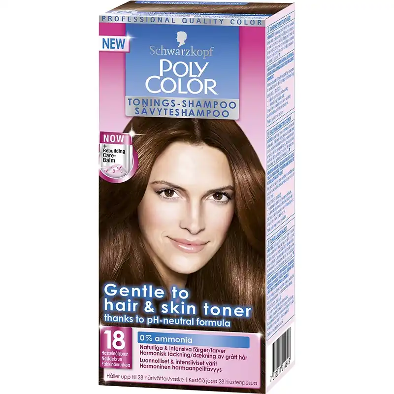 Suosittu SchwarzkopfPoly Color18 Hasselnötsbrun