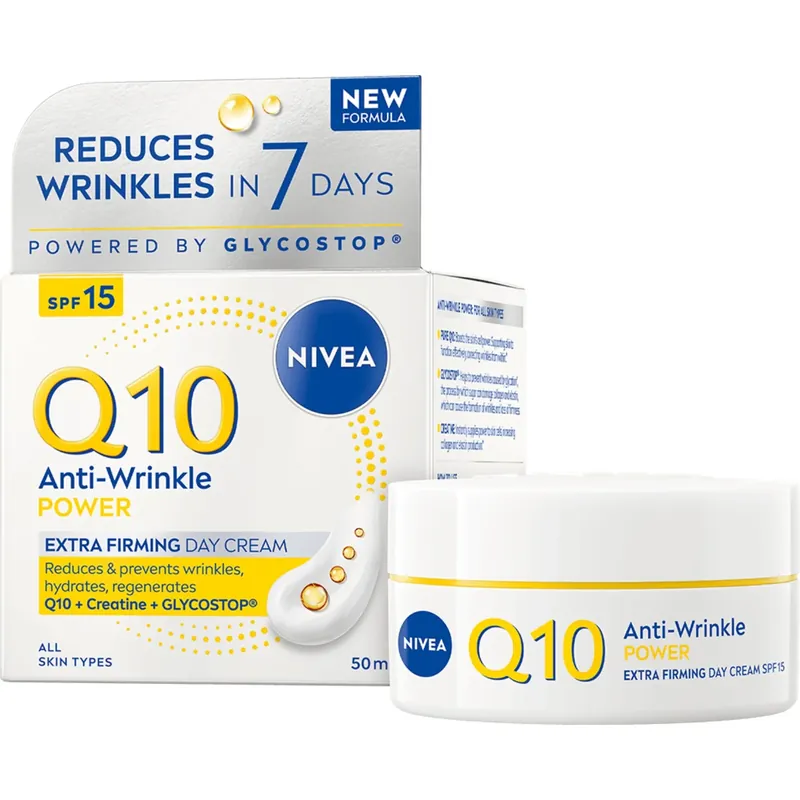 Rajoitettu Tarjous NIVEAQ10 Power Firming Day Cream SPF15Anti-Wrinkle Moisturizing Day Cream SPF15 50 ml