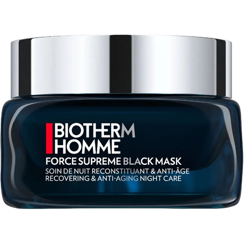 BiothermHomme Force Supreme Black MaskRecovering & Anti-Aging Night Care 50 ml Uutuus