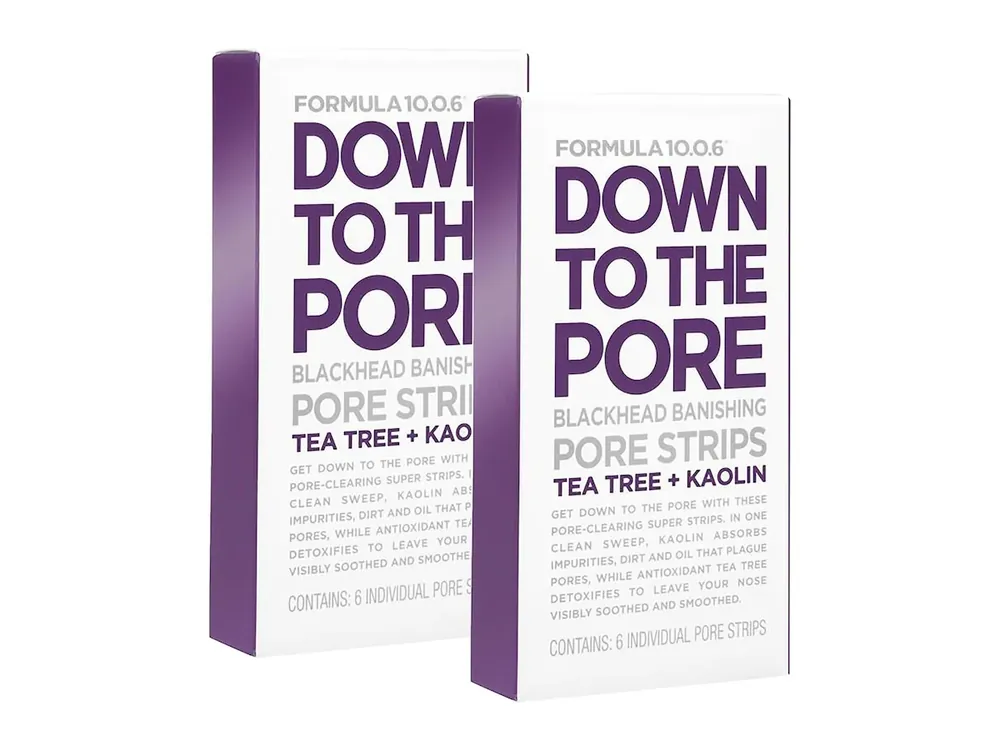 Uutuus Formula 10.0.6 Down To The Pore Duo2-pk, Blackhead Banishing Pore Strips 12pcs