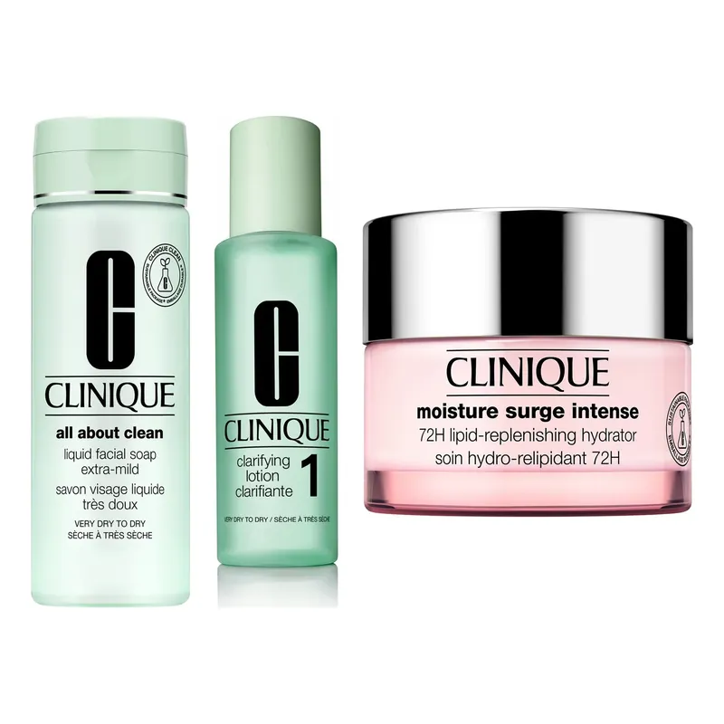 Asiakkaiden Suosikki Clinique3-Step Skincare SystemRoutine for Dry Skin 450 ml
