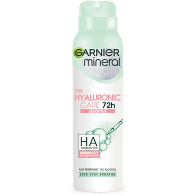 GarnierMineral Hyaluronic CareSpray Deo 150 ml Turvallinen Maksu
