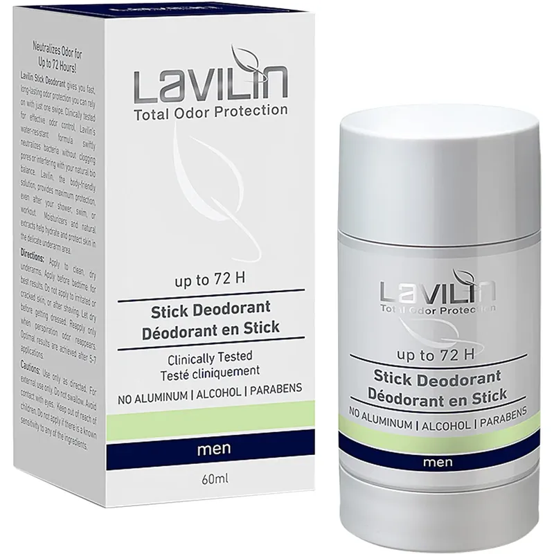 Lavilin72 h Deodorant Stick For MenWith Probiotics 60 ml Kausialennus