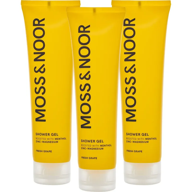 Moss & NoorAfter Workout Shower GelFresh Grapefruit 3 pack 450 ml Nopea Toimitus