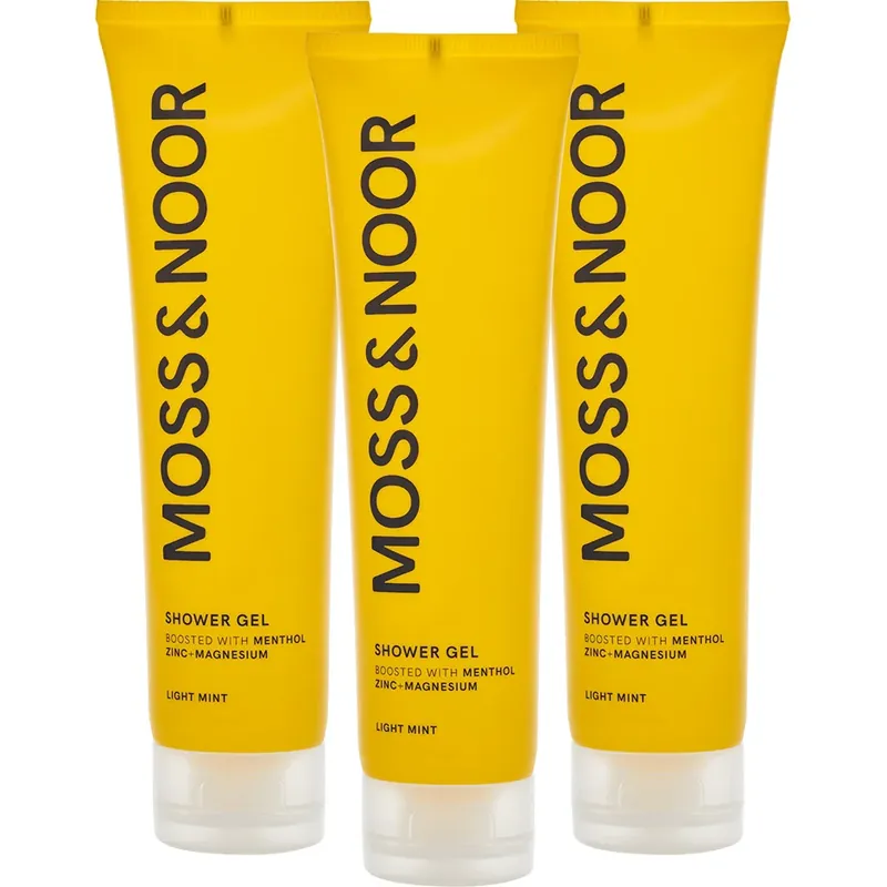 Moss & NoorAfter Workout Shower GelLight Mint 3 pack 450 ml Erikoistarjous