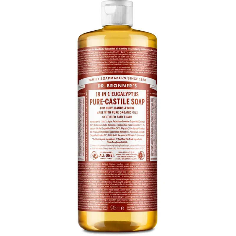 Uutuus Dr. Bronner‘sPure Castile Liquid Soap Eucalyptus 945 ml