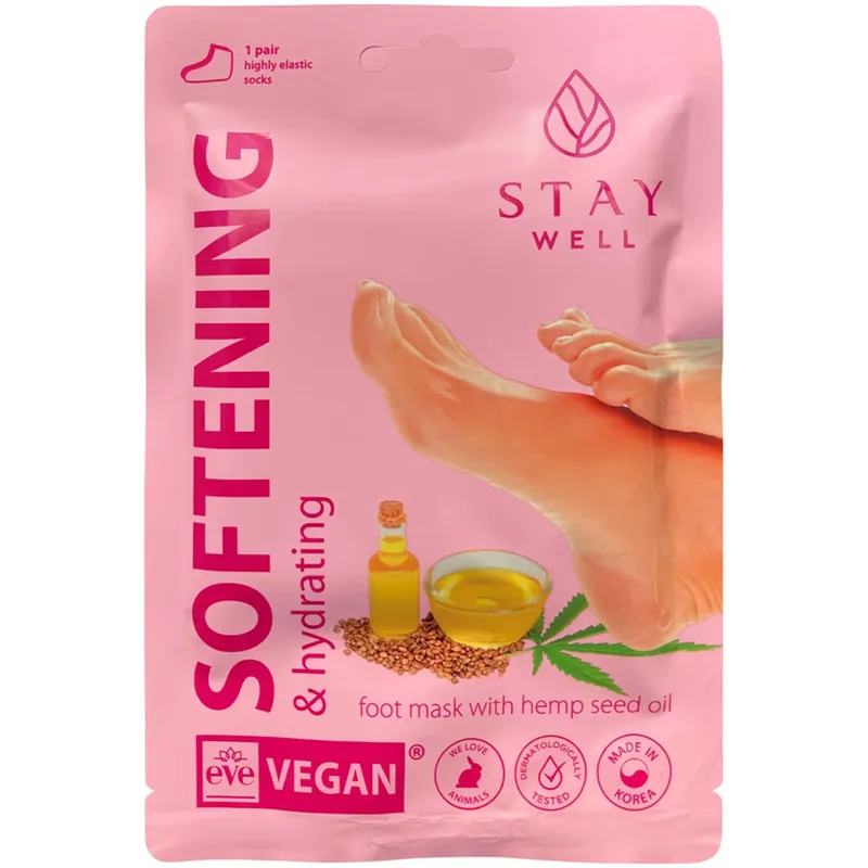 Stay WellInstant Softening Foot Mask Hemp Seed 1 pcs Tarjoushinta