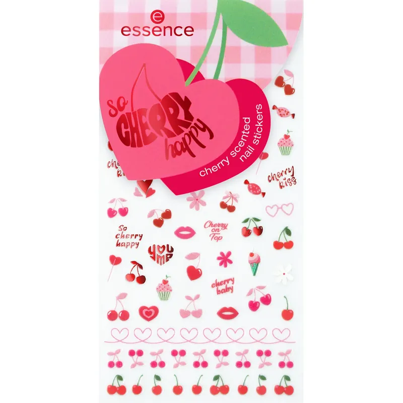 essenceSo Cherry Happy Cherry Scented Nail Stickers1 78 pcs Halpa