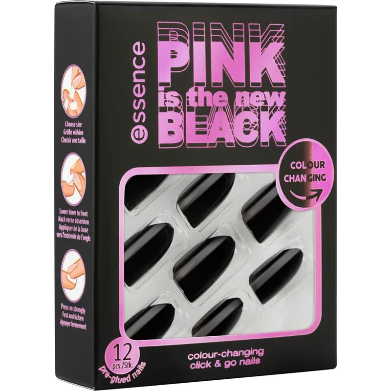 essencePink Is The New Black Colour-Changing Click & Go NailsShow Your Pink Side Korkea Laatu