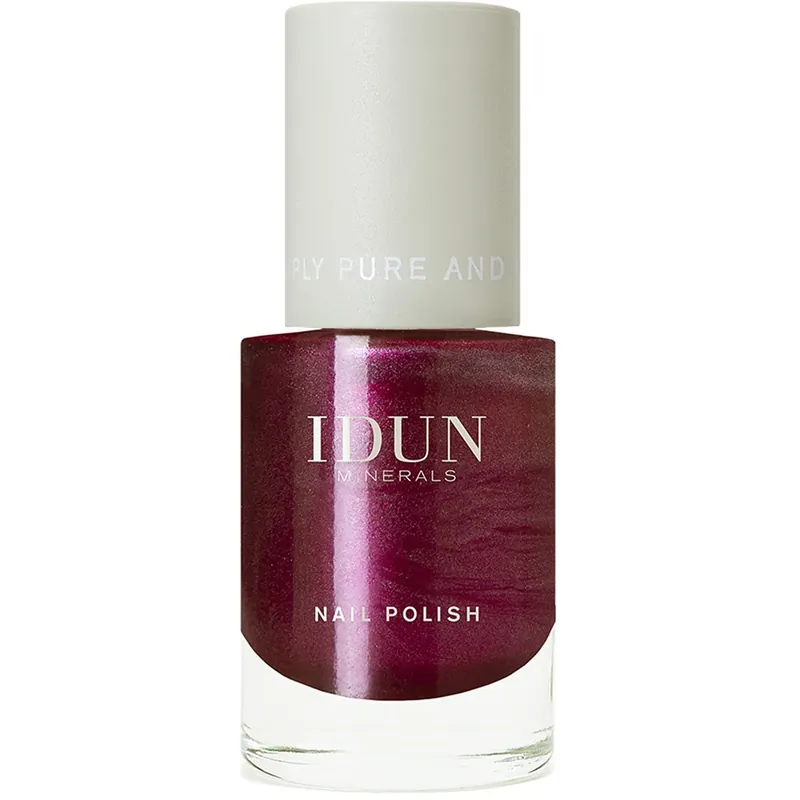 Edullinen IDUN MineralsNail Polish ObsidianMetallic Burgundy 11 ml