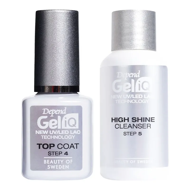 Viikonlopputarjous DependGel IQ Top Coat & High Shine Cleanser Set