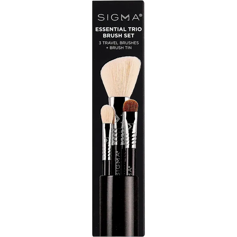 Ilmainen Palautus Sigma BeautyEssential Trio Brush Set - Black