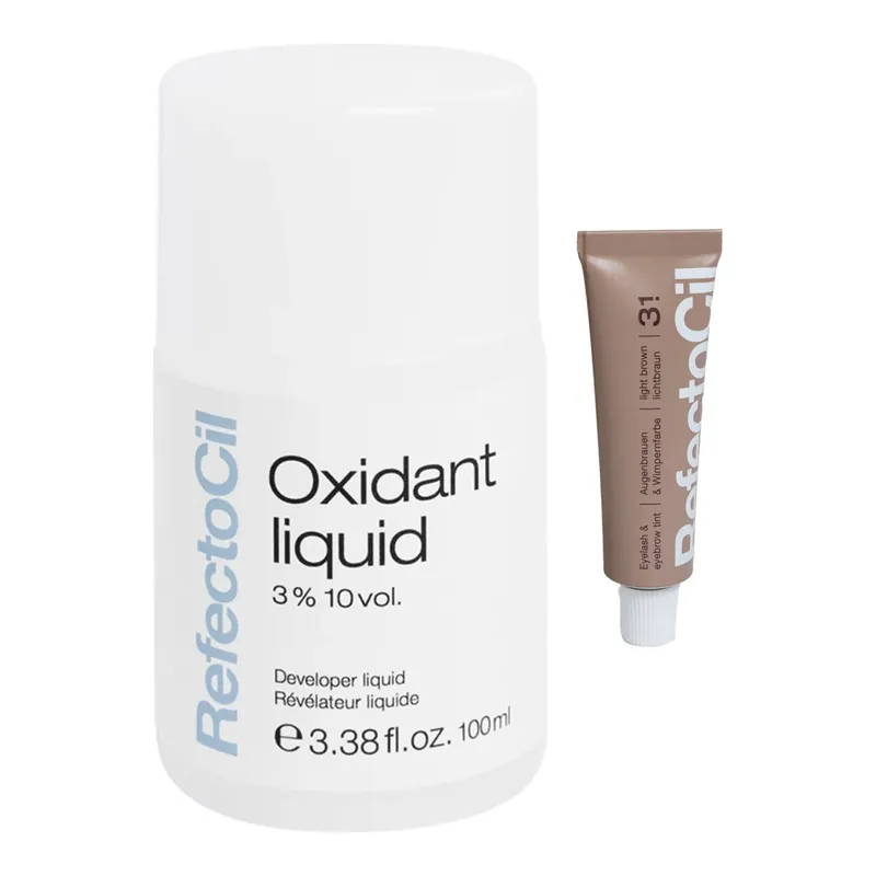 RefectoCilEyebrow Color & Oxidant 3% LiquidLight Brown Uusi Kokoelma